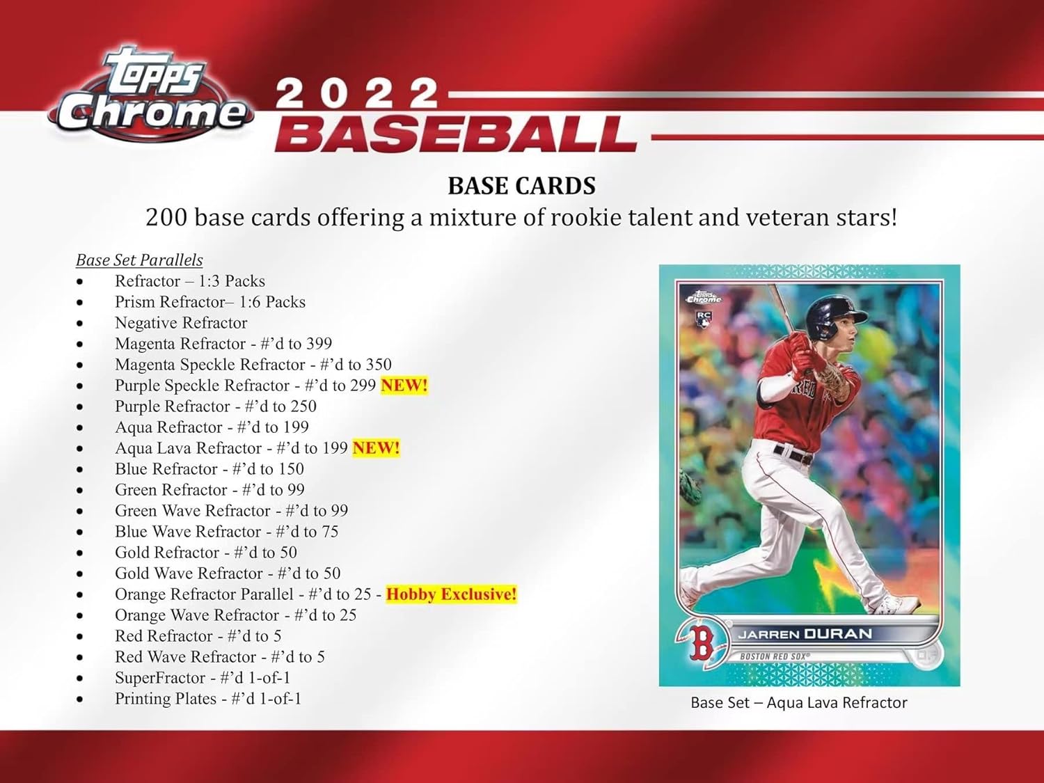 2022 Topps Chrome Baseball Mega Box with 10 Exclusive X-Fractor Parallels T856