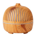 Small Essential Oil Diffusers Mini Diffuser for Essential Oils Wood Grain 30ml Portable Aromatherapy Diffuser Ultrasonic Mist Night Light Waterless Auto Shut-off Travel Aroma Diffuser for Bedroom Gift
