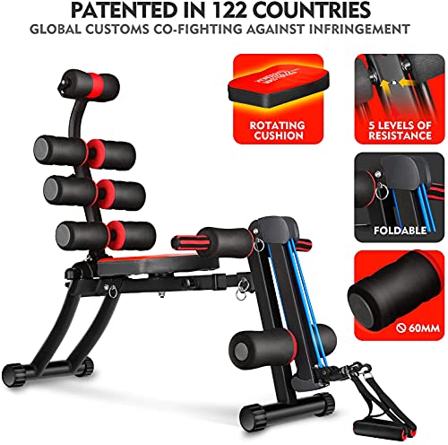 BODY RHYTHM 22 in 1 Wonder Master Core & Abdominal Workout Equipment, Foldable Rowing Machine G7725