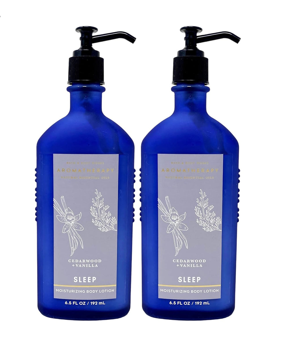 Bath & Body Works Aromatherapy Sleep Cedarwood + Vanilla - 2 pack of Body Lotion.