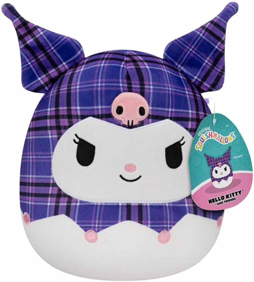 Sanrio Squishmallows 8 Inch Plush Plaid Kuromi L671532