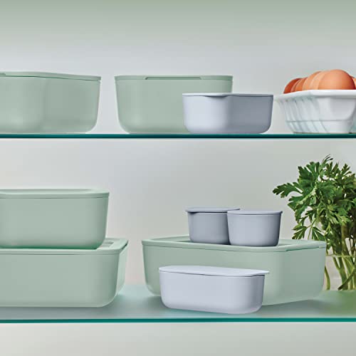 Caraway Glass Food Storage Set, 14 Pieces - Ceramic Coated Containers with Glass Lids W44077