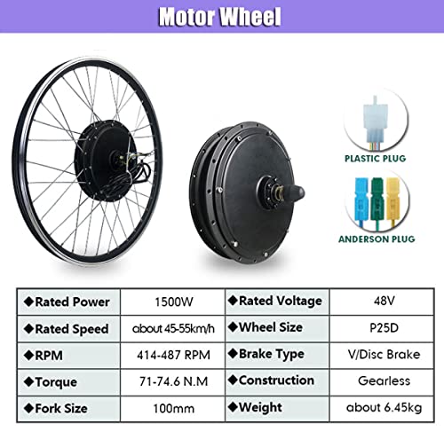 E-Bike Conversion Kit 48V 1000W Front Hub Motor with Display M261