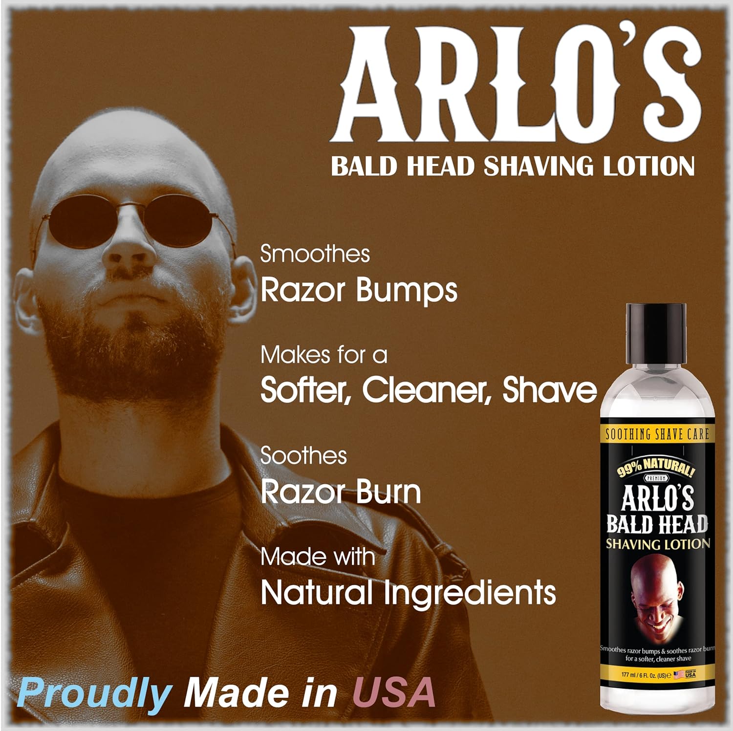 Arlo's Bald Head Shaving Lotion 6 oz Y364