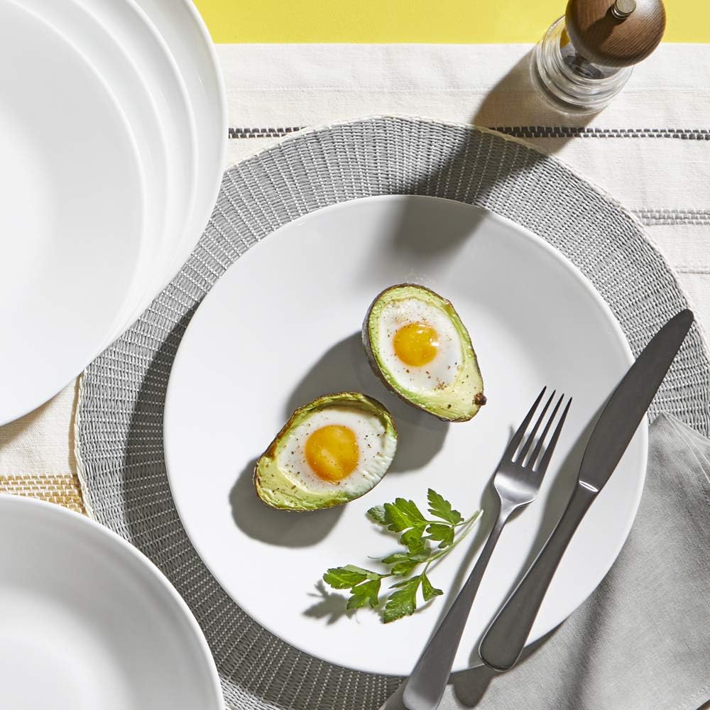 Corelle Vitrelle 18 Piece Glass Dinnerware Set, Service for 6, Chip Resistant T470