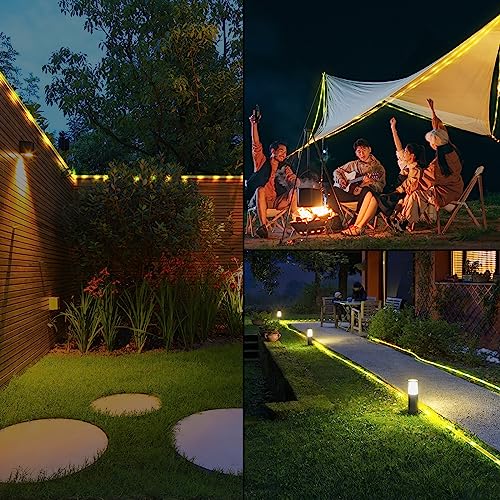 Solar Rope Lights Outdoor Waterproof 39FT 100LED Clear PVC Tube Fairy Lights E491