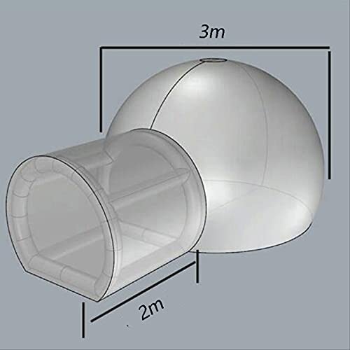 4M/13ft Inflatable Bubble Tent Clear 2M Tunnel Dome for Camping Backyard L29531