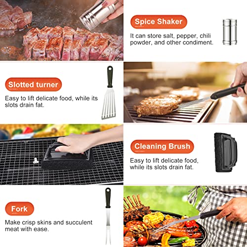 Blackstone Griddle Accessories Kit, 14pcs Flat Top Grill Set with Spatulas and Scraper H96689