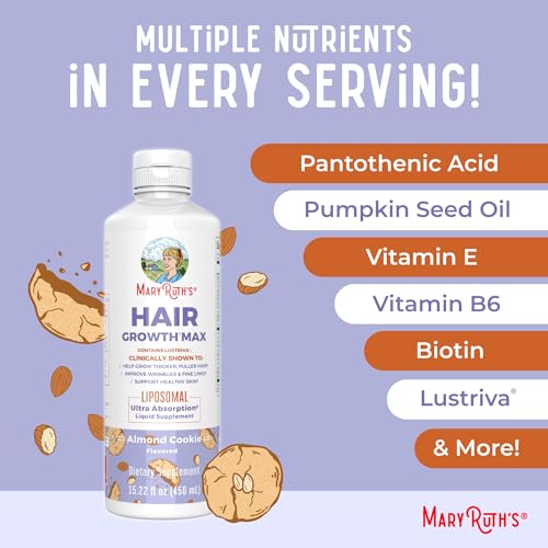 MaryRuth's Women's Hair Growth MAX Liposomal with Biotin & Pumpkin Seed Oil, 15.22 Fl Oz Y760