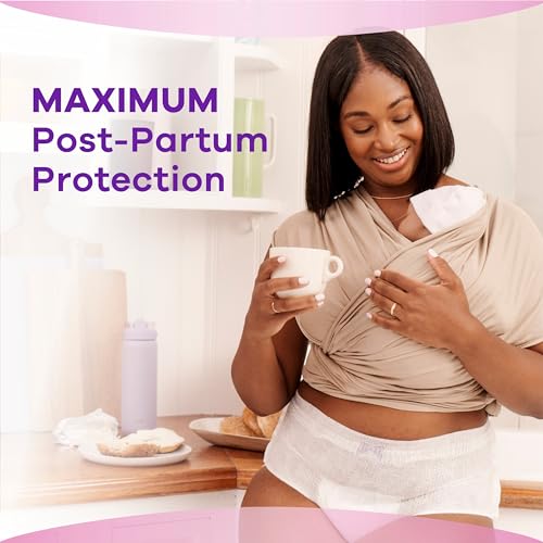 Always Discreet Sensitive Maximum Plus Postpartum Underwear for Women, Small/Medium, 28 Count C4981