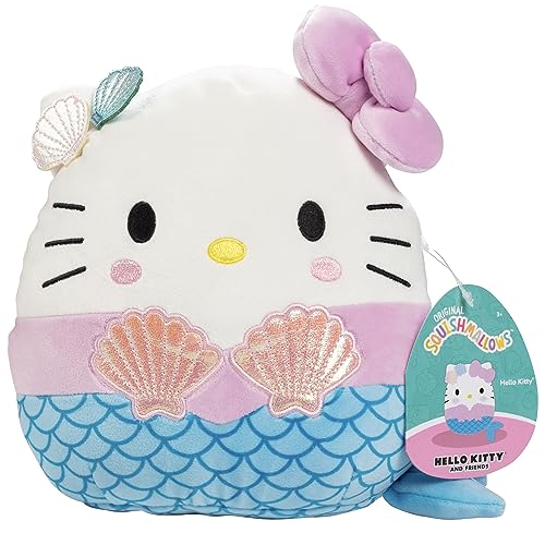 Squishmallows Original 8-Inch Hello Kitty Sailor - Official Jazwares Plush - Collectible Soft & Squishy Sanrio Stuffed Animal Toy - Add to Your Squad - Gift for Kids, Girls & Boys