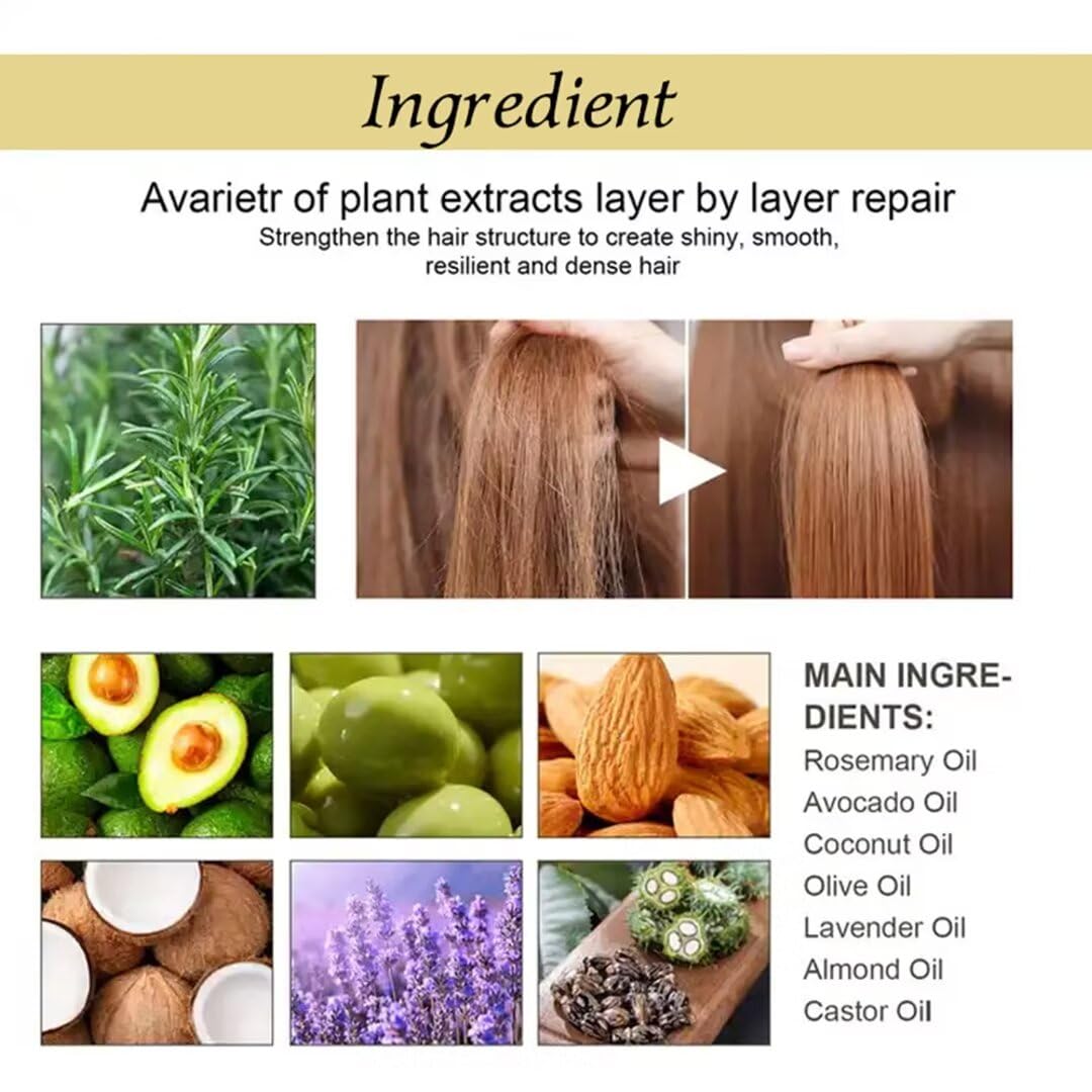 Rosemary & Parsley Seed Hair Growth Oil, Extra Strength Treatment for Hair Loss, 2 Oz Y2778