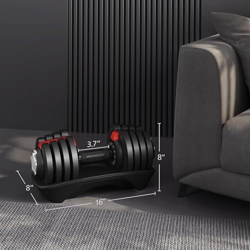 Yaheetech Adjustable Dumbbell Set 40LB with Anti-Slip Handle for Home Gym N5590