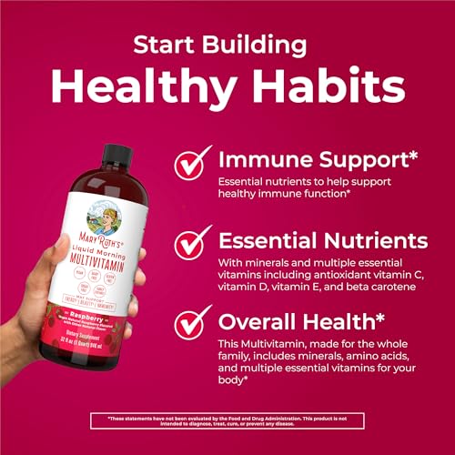 MaryRuth Organics Multivitamin Multimineral Liquid for Women Men & Kids, Vegan, Non-GMO, 32 Fl Oz A775415