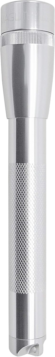 Maglite Mini LED 2-Cell AA Flashlight with Holster, Silver B713
