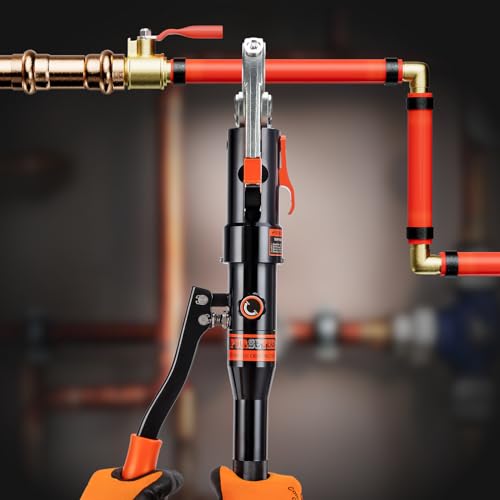 Copper Pipe Crimping Tool with 1/2, 3/4 and 1 Inch Jaws S342