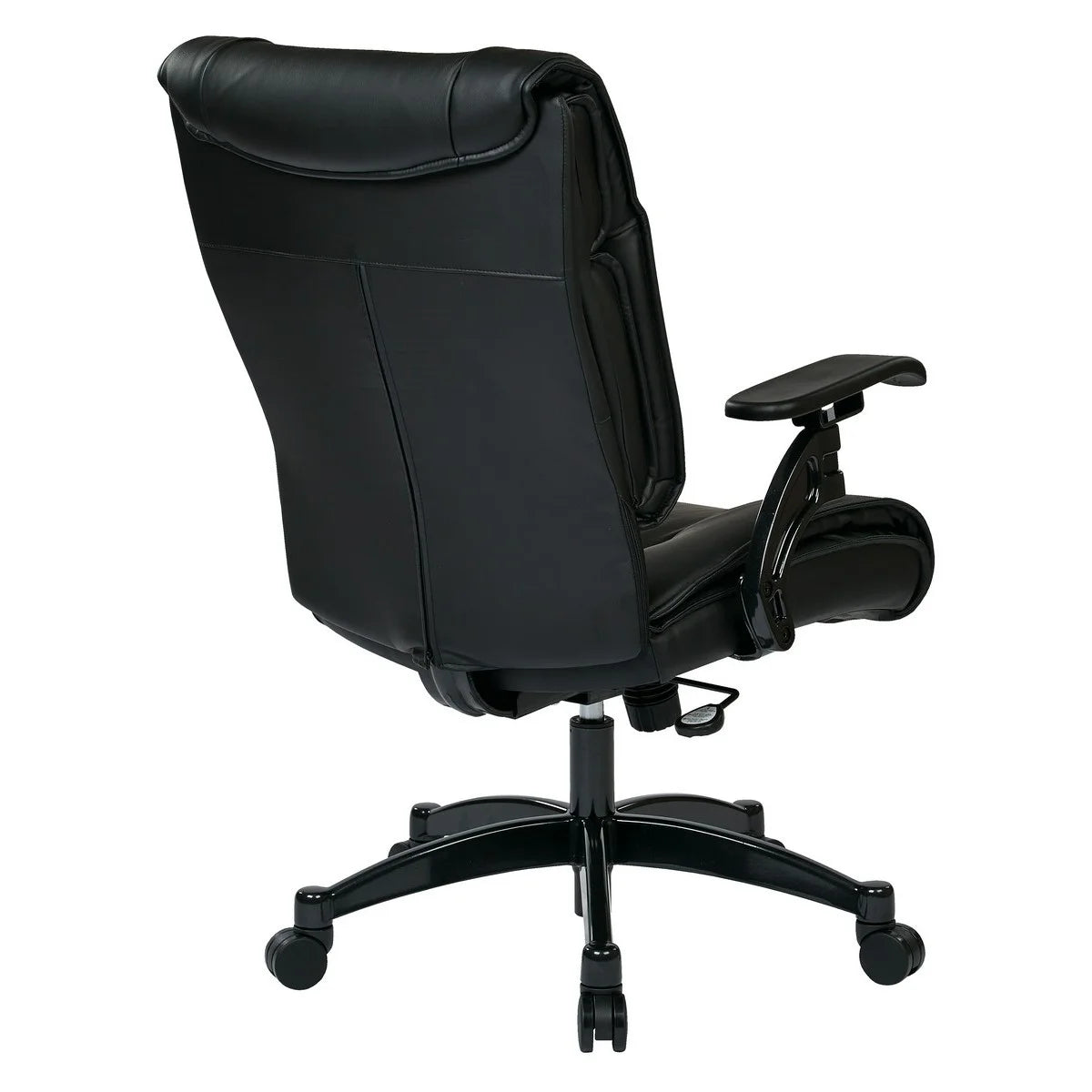 SPACE Seating Black Bonded Leather Conference Chair with Cantilever Arms G199