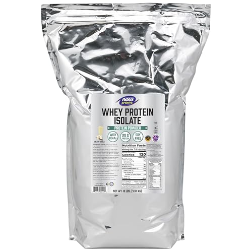 NOW Sports Whey Protein Isolate, Unflavored Powder, 1.2 lb F9158