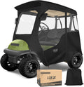 10L0L Deluxe 2 Passenger Enclosure for Club Car Precedent, Onward & Tempo Golf Cart, 4-Sided Clear PVC Window Rain Cover with Zipper Entry