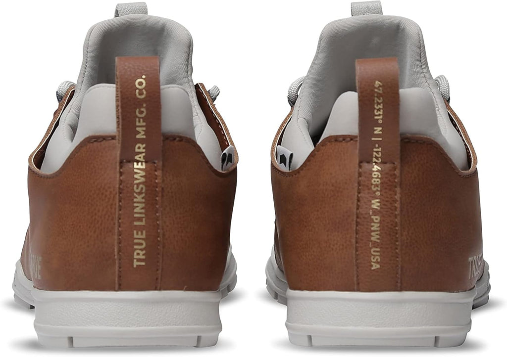 TRUE linkswear Original 1.2 Men's Golf Shoes, Soft White/Brown, Size 9 D816