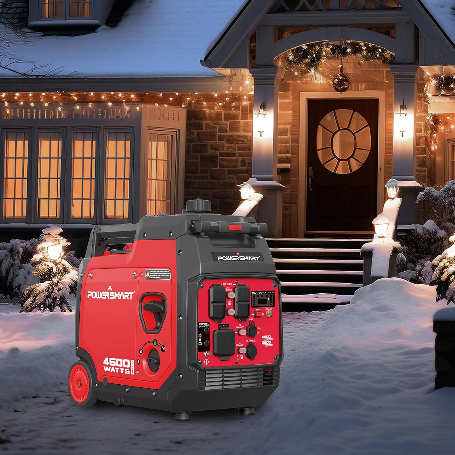 PowerSmart Super Quiet 4500-Watt Portable Inverter Generator with CO Sensor S7414