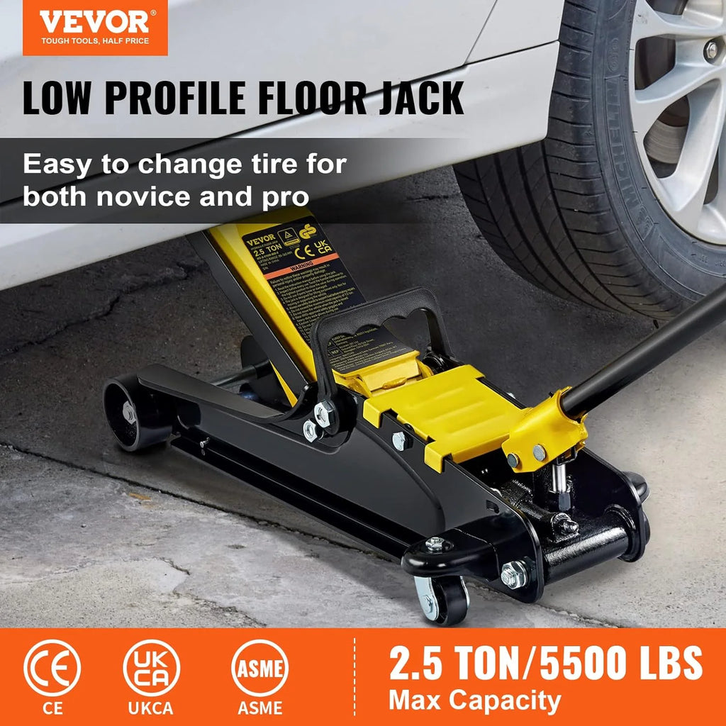 VEVOR Low Profile Floor Jack 2.5 Ton Hydraulic V896145