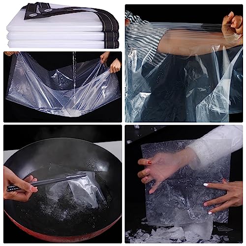 8x10 ft Clear Vinyl Tarp with Grommets, Heavy Duty Waterproof Y7548