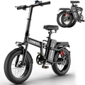 T1 Electric Bike for Adults, 1200W Power Motor 40 Miles 30MPH Top Speed Folding Ebike, 48V 20AH Removable Battery, 16" Tire City Commuter Electric Bicycles, Step-Thru Design