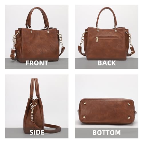 KL928 Women PU Leather Top Handle Satchel Handbag S97299