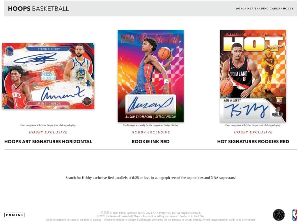 Panini NBA Hoops 2023-24 Factory Sealed Basketball Hobby Box with 192 Cards O929330
