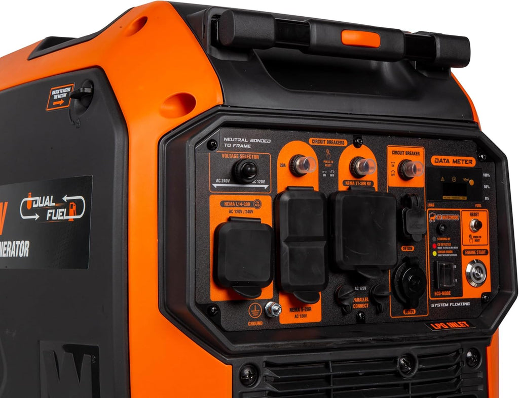 WEN DF500iX Dual Fuel Portable Inverter Generator, RV & EV-Ready L875633
