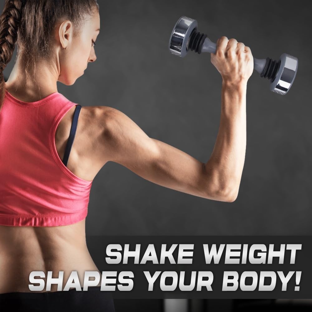 Shake Weight 3 lbs Adjustable Dumbbell for Arm Toning and Muscle Exercise with Workout DVD F48663