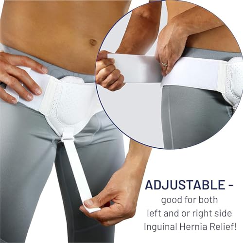 Inguinal Hernia Belt for Men Women, Adjustable Support Truss, 34-44 Inches Z133