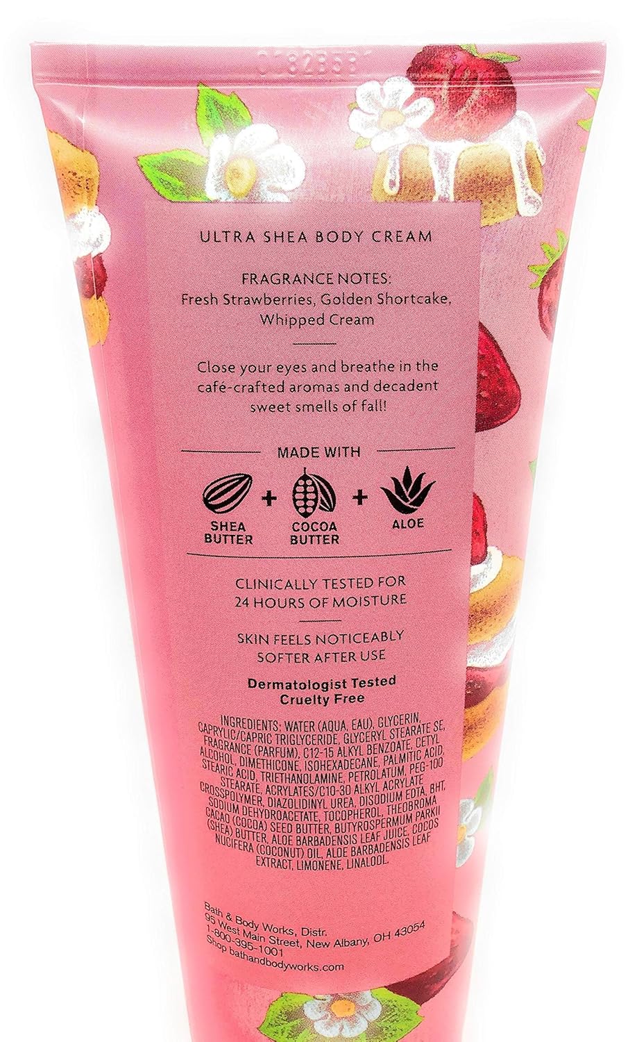 Bath and Body Works Strawberry Pound Cake Body Cream 8 oz Q47005