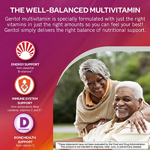 Geritol Multivitamin Supplement with B-Vitamins, Iron, 100 Tablets M7953