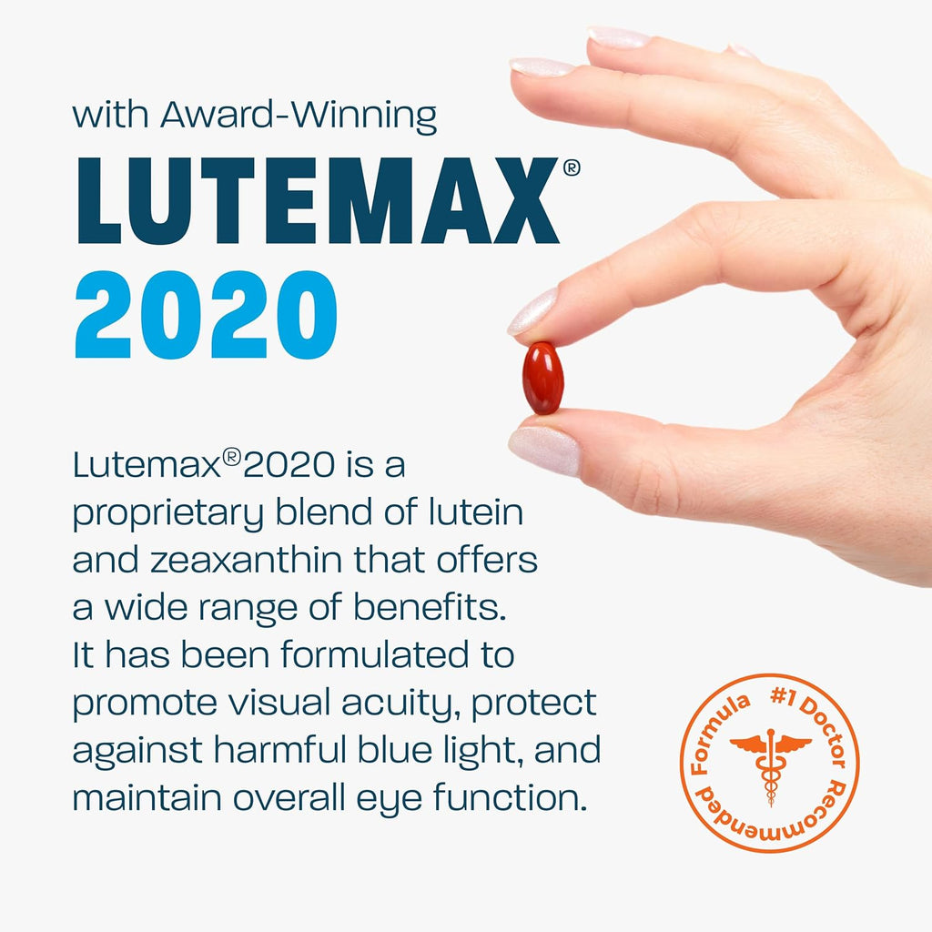 AREDS 2 Eye Vitamin & Mineral Supplement with Lutemax 2020, 120 Mini Softgels S80070