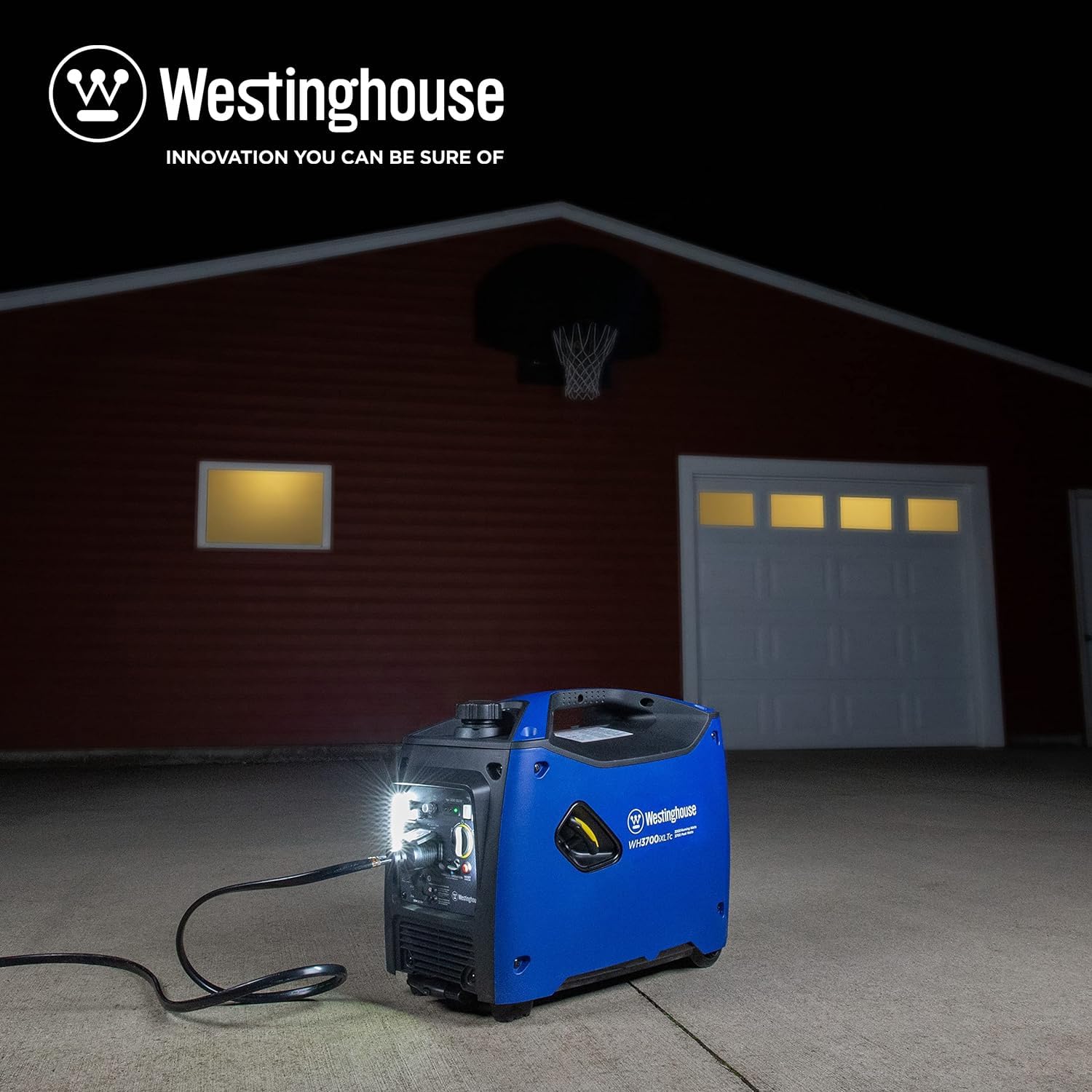 Westinghouse 3700 Peak Watt Super Quiet Portable Inverter Generator with Wheel & Handle Kit B1085
