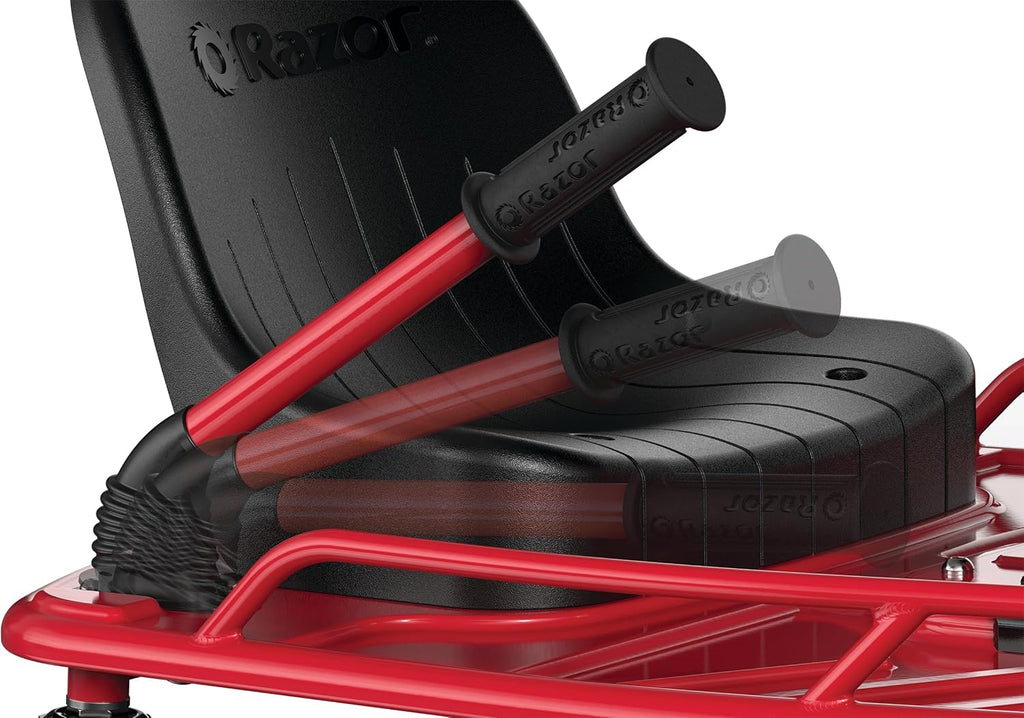 Razor Crazy Cart 24V Electric Drifting Go Kart, Black/Red Q670995