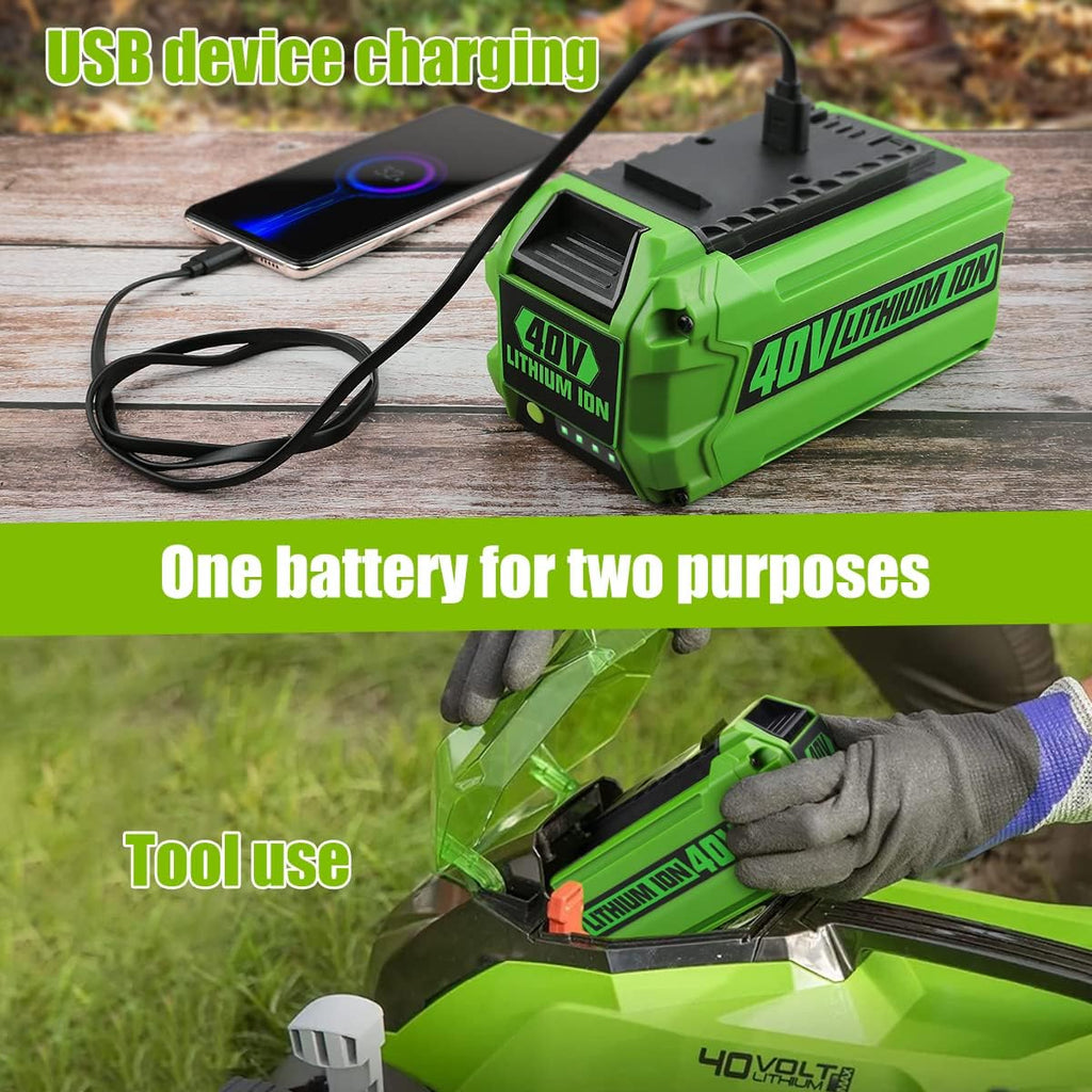 Greenworks 40V 6.5Ah Battery Replacement for 29462 29472 29482 L593687