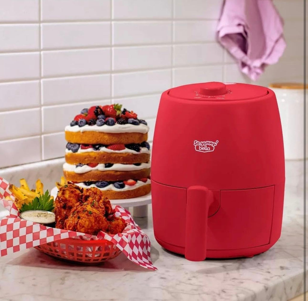 Air Fryer So Yummy by bella 2.0qt, Red