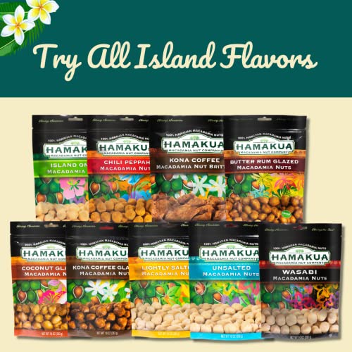 Hamakua Macadamia Nuts Sweet Glazed Coconut Hawaiian Grown Dry Roasted K1428