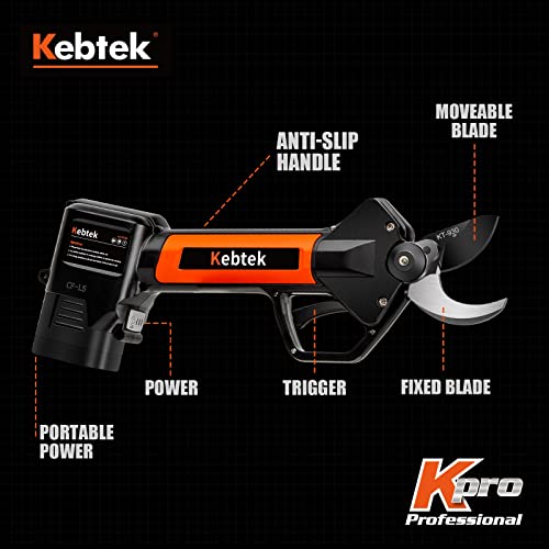 Kebtek Electric Pruning Shear Cordless Heavy Duty Branch Cutter 30mm KT930 G6826