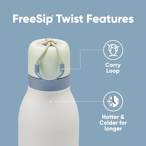 Owala FreeSip Twist Insulated Stainless Steel Water Bottle with Straw, 24 oz, Pink/Purple C43941