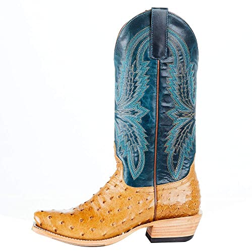 Macie Bean Women's Full Quill Ostrich Snub Toe Boot V633259