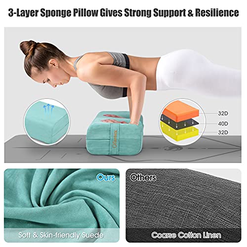 Giantex Yoga Bolster Pillow with Carry Handle, Removable Washable Cover C692369