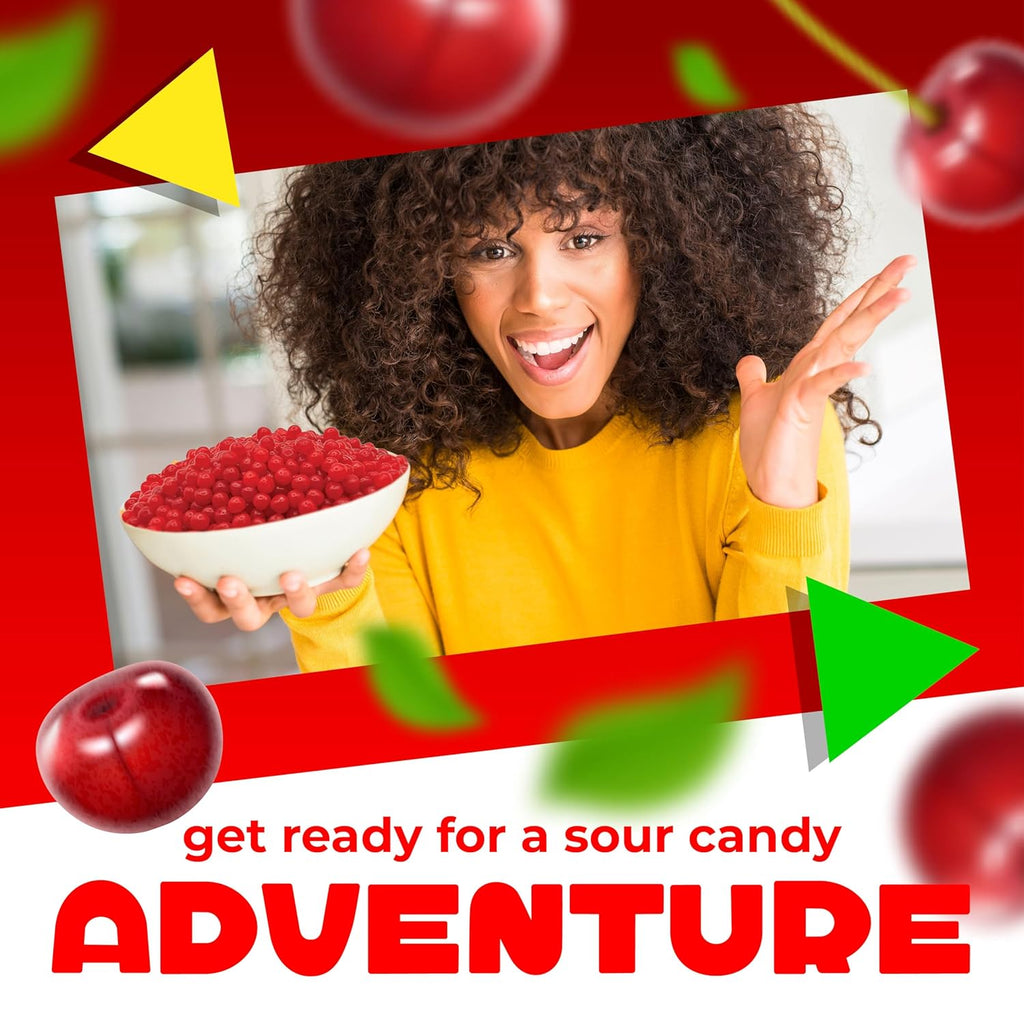 Cherry Sours Chewy Balls Candy 2 Pound Bag E279091