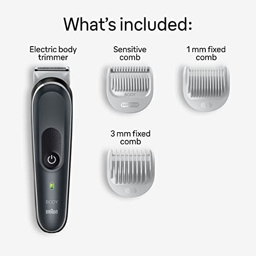Braun Body Groomer Series 3 3340 for Men, SkinSecure Technology, Washable Q902952