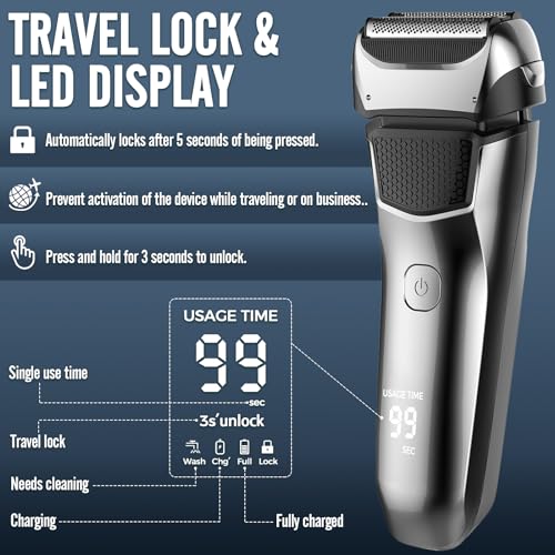 Electric Razor for Men, Rechargeable Cordless Foil Shaver D5644