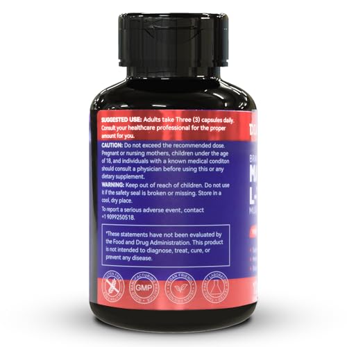 Magnesium L-Threonate Capsules, 1900mg, Non-GMO, 120 Veg Capsules X735808