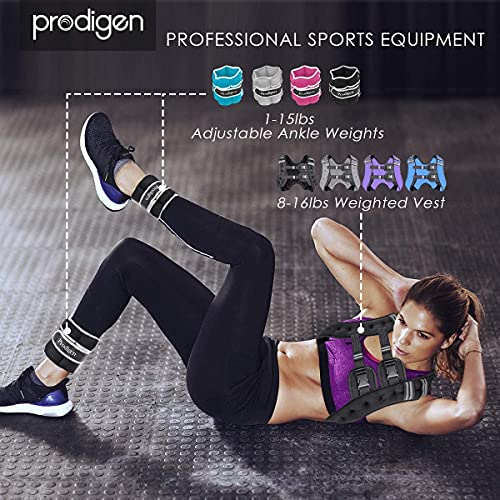 Prodigen Running Weight Vest for Men Women Kids, 8-30 Lbs Weights Included I9930